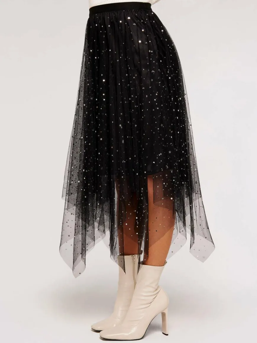 Apricot Röcke*Damen Rock schwarz gemustert