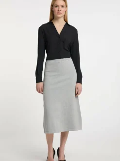 Dreimaster Röcke*Damen Rock grau uni