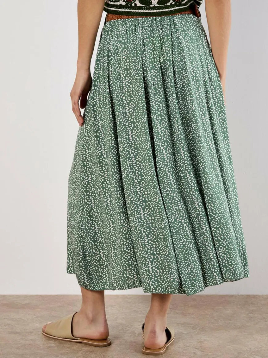 Apricot Röcke*Damen Rock grün gepunktet