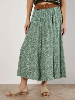 Apricot Röcke*Damen Rock grün gepunktet