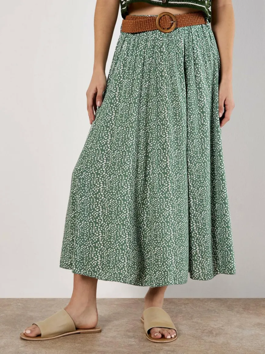 Apricot Röcke*Damen Rock grün gepunktet