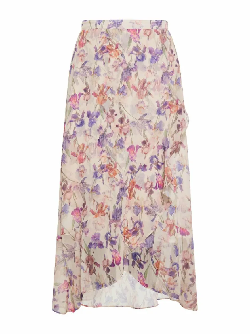 Usha Röcke*Damen Rock ecru gemustert