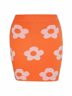 MyMo Röcke*Damen Rock orange gemustert