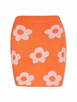 MyMo Röcke*Damen Rock orange gemustert