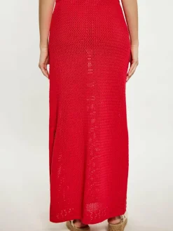 IZIA Röcke*Damen Rock rot gestreift