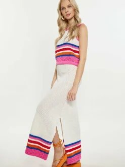 IZIA Röcke*Damen Rock weiß gestreift
