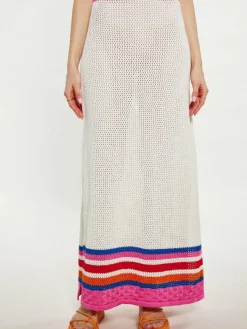 IZIA Röcke*Damen Rock weiß gestreift