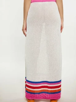 IZIA Röcke*Damen Rock weiß gestreift