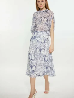 Dreimaster Röcke*Damen Rock marine gemustert