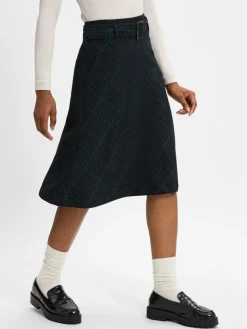 Marie Lund Röcke*Damen Rock marine tanne kariert