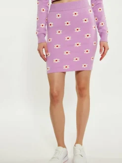 MyMo Röcke*Damen Rock purple gemustert