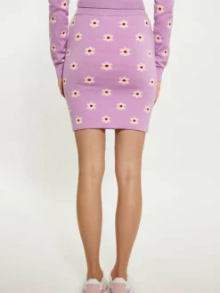 MyMo Röcke*Damen Rock purple gemustert