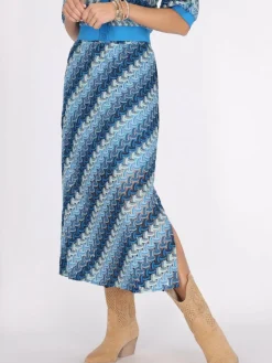 IZIA Röcke*Damen Rock blau gestreift