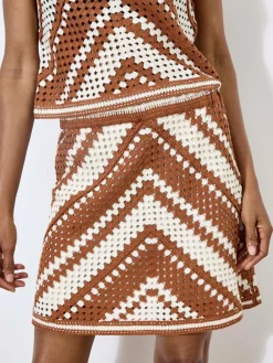 Apricot Röcke*Damen Rock beige gestreift