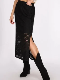 IZIA Röcke*Damen Rock schwarz gestreift