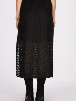 IZIA Röcke*Damen Rock schwarz gestreift