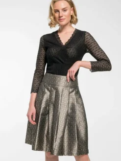 Spieth & Wenksy Röcke*Damen Rock - Ebby taupe bedruckt