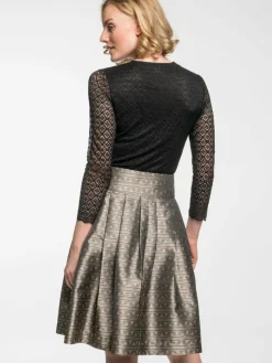 Spieth & Wenksy Röcke*Damen Rock - Ebby taupe bedruckt