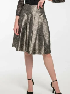 Spieth & Wenksy Röcke*Damen Rock - Ebby taupe bedruckt