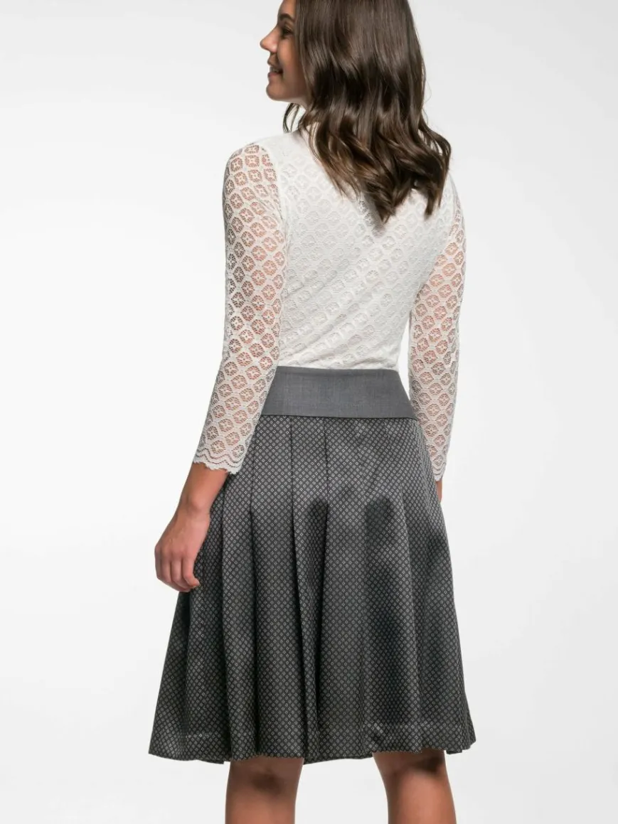 Spieth & Wenksy Röcke*Damen Rock - Edelrose grau kariert