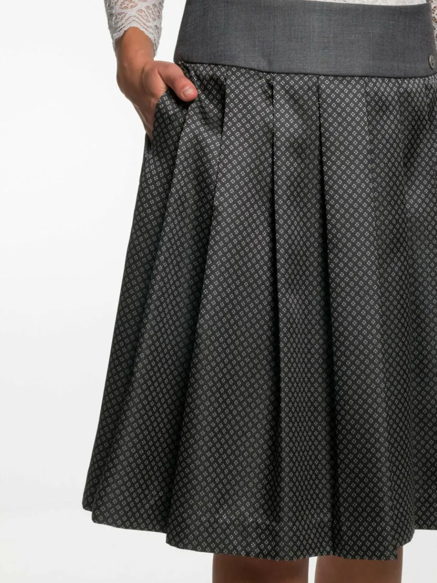 Spieth & Wenksy Röcke*Damen Rock - Edelrose grau kariert