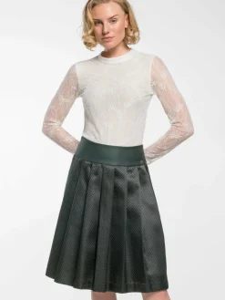 Spieth & Wenksy Röcke*Damen Rock - Edelrose grün kariert