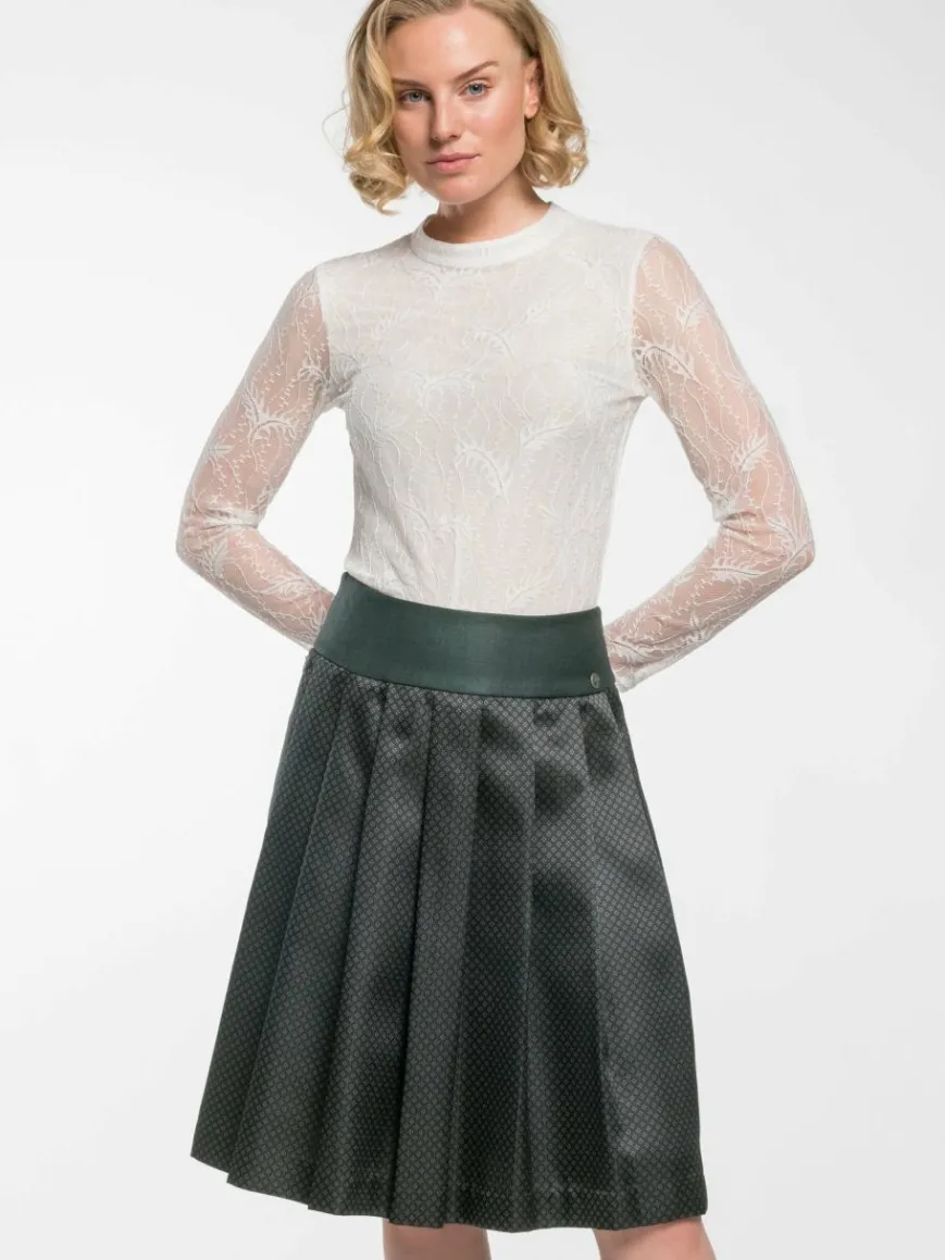 Spieth & Wenksy Röcke*Damen Rock - Edelrose grün kariert