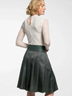 Spieth & Wenksy Röcke*Damen Rock - Edelrose grün kariert