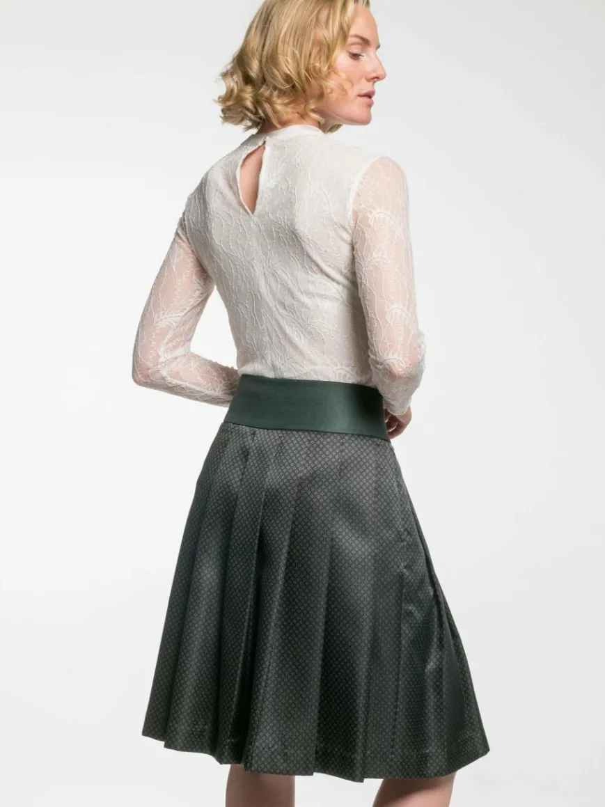 Spieth & Wenksy Röcke*Damen Rock - Edelrose grün kariert