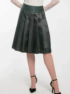 Spieth & Wenksy Röcke*Damen Rock - Edelrose grün kariert