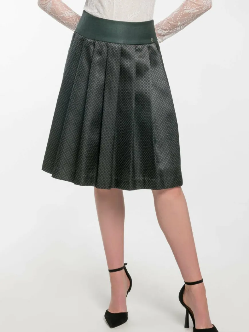 Spieth & Wenksy Röcke*Damen Rock - Edelrose grün kariert