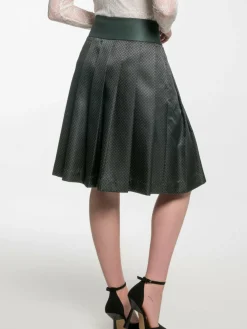 Spieth & Wenksy Röcke*Damen Rock - Edelrose grün kariert