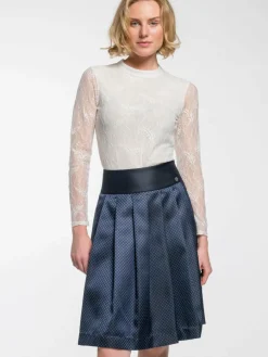 Spieth & Wenksy Röcke*Damen Rock - Edelrose blau kariert