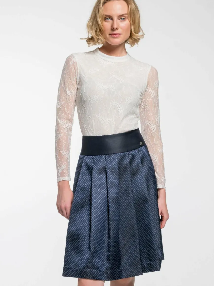 Spieth & Wenksy Röcke*Damen Rock - Edelrose blau kariert