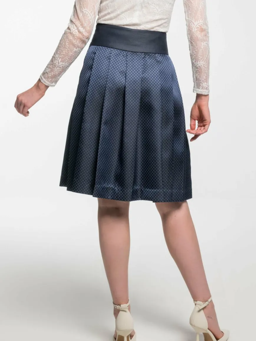 Spieth & Wenksy Röcke*Damen Rock - Edelrose blau kariert