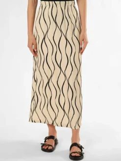 Msch Copenhagen Röcke*Damen Rock - MSHRikkel beige schwarz gemustert