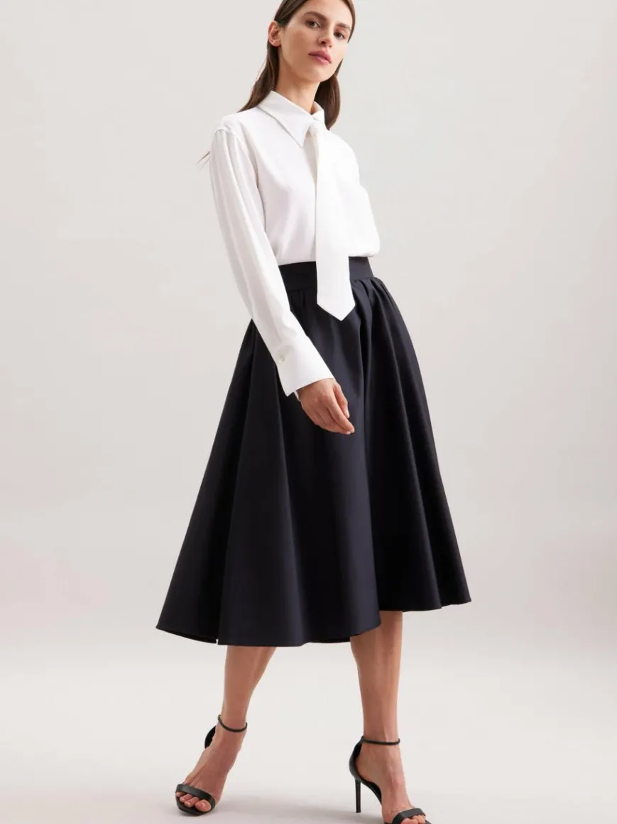 Seidensticker Röcke*Damen Rock - Uni blau uni