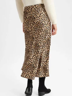 Vila Röcke*Damen Rock - VIEllette camel schwarz gemustert