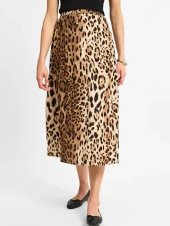 Vila Röcke*Damen Rock - VILea braun schwarz gemustert