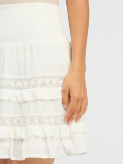 mbyM Röcke*Damen Rock - Viljana-M weiß uni