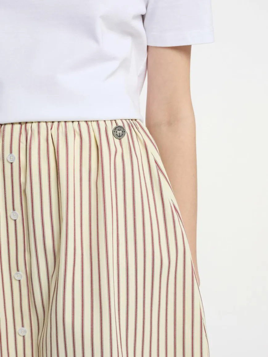 Dreimaster Röcke*Damen Rock in A-Linie gelb gestreift