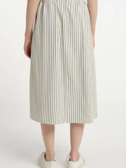 Dreimaster Röcke*Damen Rock in A-Linie beige gestreift