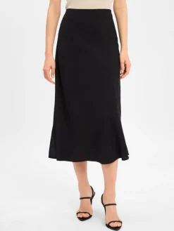 Someday Röcke*Damen Rock mit Leinen-Anteil - Odini schwarz uni