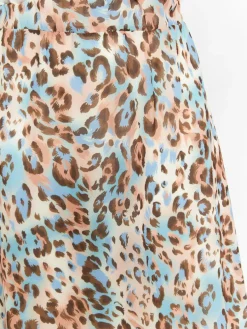 Faina Röcke*Damen Rock mit Leoprint beige gemustert