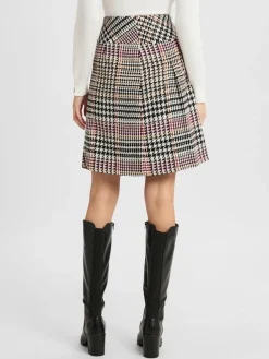 Franco Callegari Röcke*Damen Rock mit Wollanteil weiß schwarz gemustert
