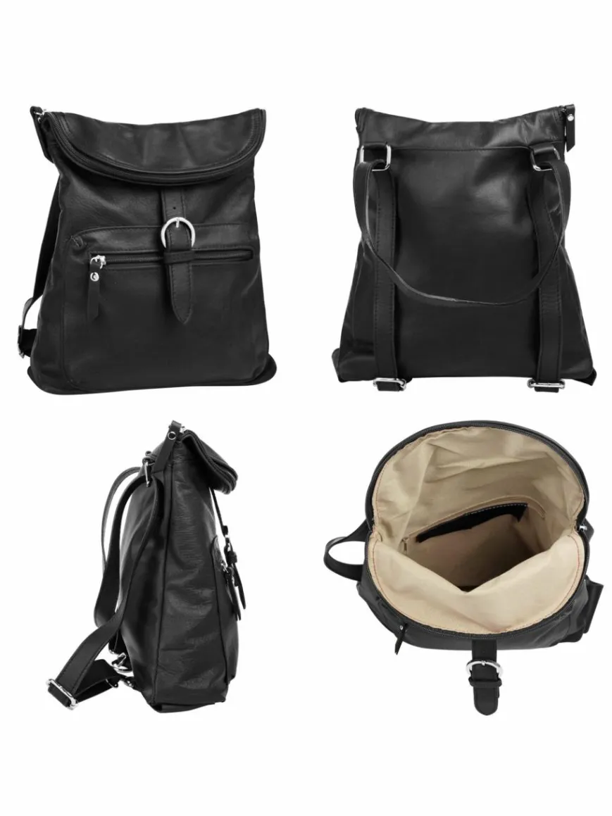 forty° Taschen & Rucksäcke*Damen Rucksack schwarz uni