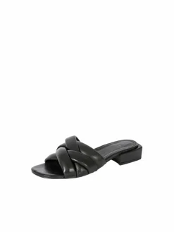Apple of Eden Slipper|Sandalen & Sandaletten*Damen Sandale - JUNE schwarz uni