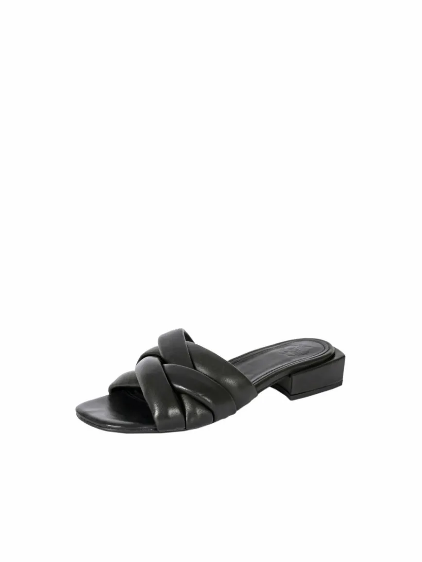 Apple of Eden Slipper|Sandalen & Sandaletten*Damen Sandale - JUNE schwarz uni