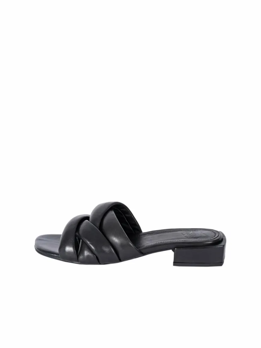 Apple of Eden Slipper|Sandalen & Sandaletten*Damen Sandale - JUNE schwarz uni