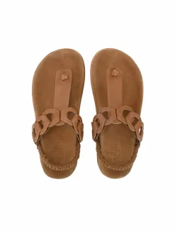 Crickit Zehentrenner|Sandalen & Sandaletten*Damen Sandale - ODINE camel uni